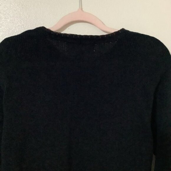 Chico's Black Sweater with Animal Embroidery - Picture 6 of 8